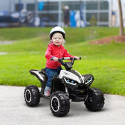 12V Ride-On Quad Bike with Music, Horn, White