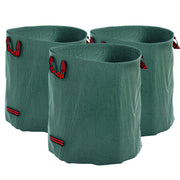 Garden Bag 3x272L Waterproof with Handles, Leaf, UV Protection, Wood