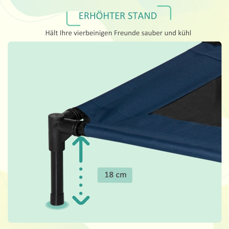Dog Bed Outdoor Elevated, Steel Oxford Fabric Blue