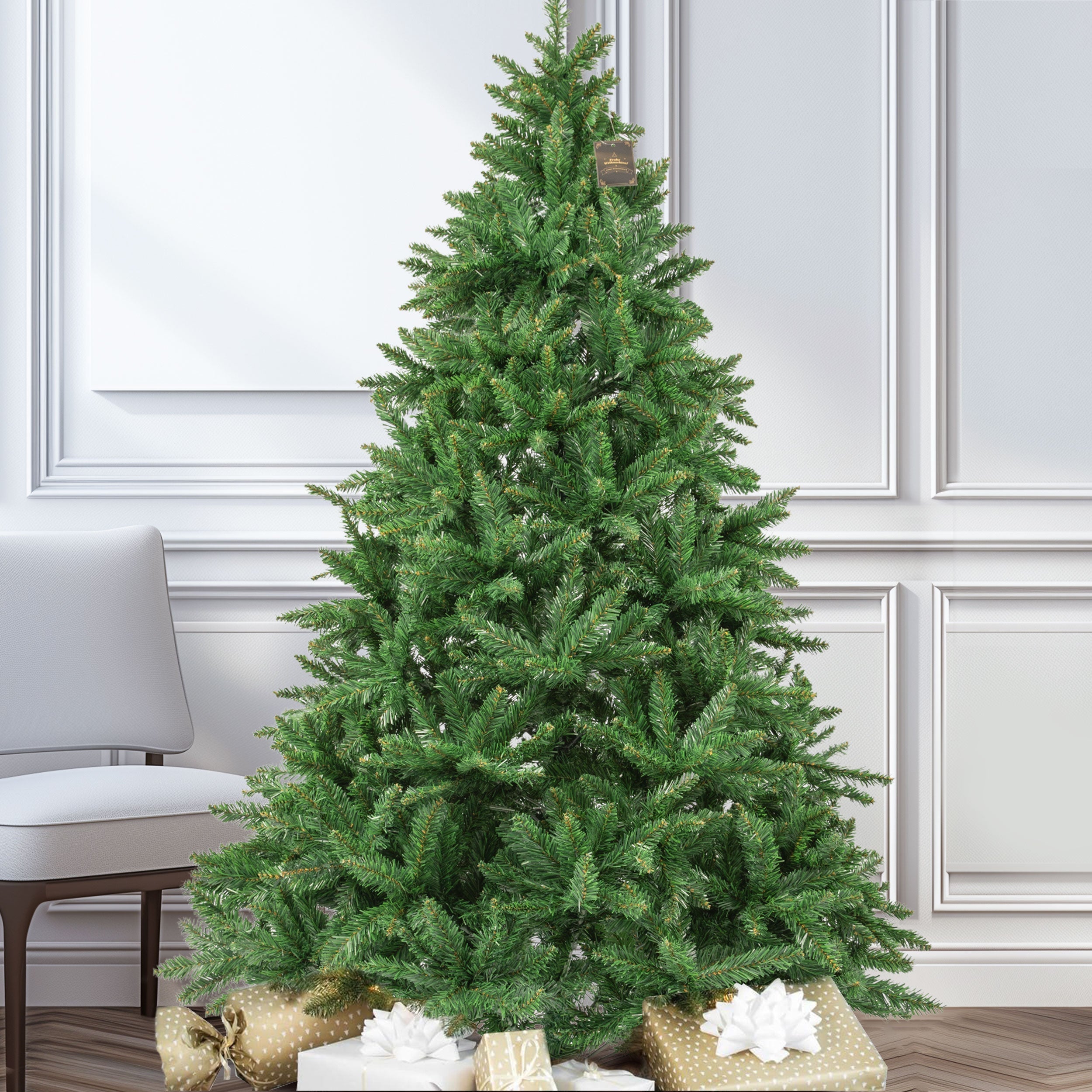 Artificial Christmas Tree 180cm, 1097 Tips, with Lights & Stand, PVC