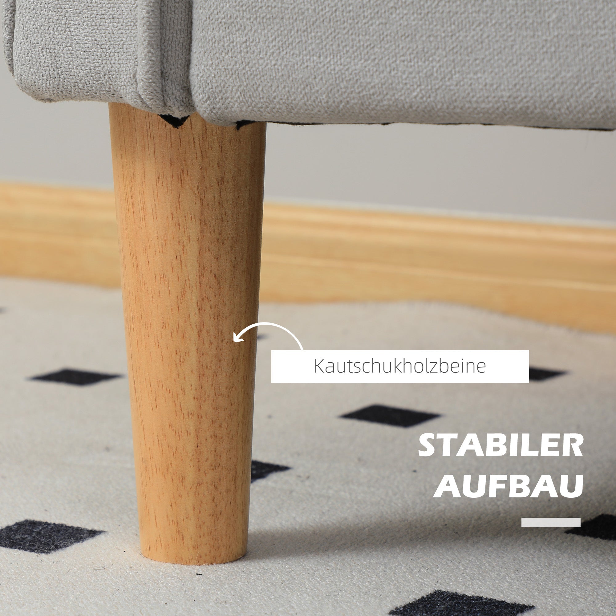 2-Seater Sofa with Storage, Upholstered Velvet Look, 117x62x78 cm