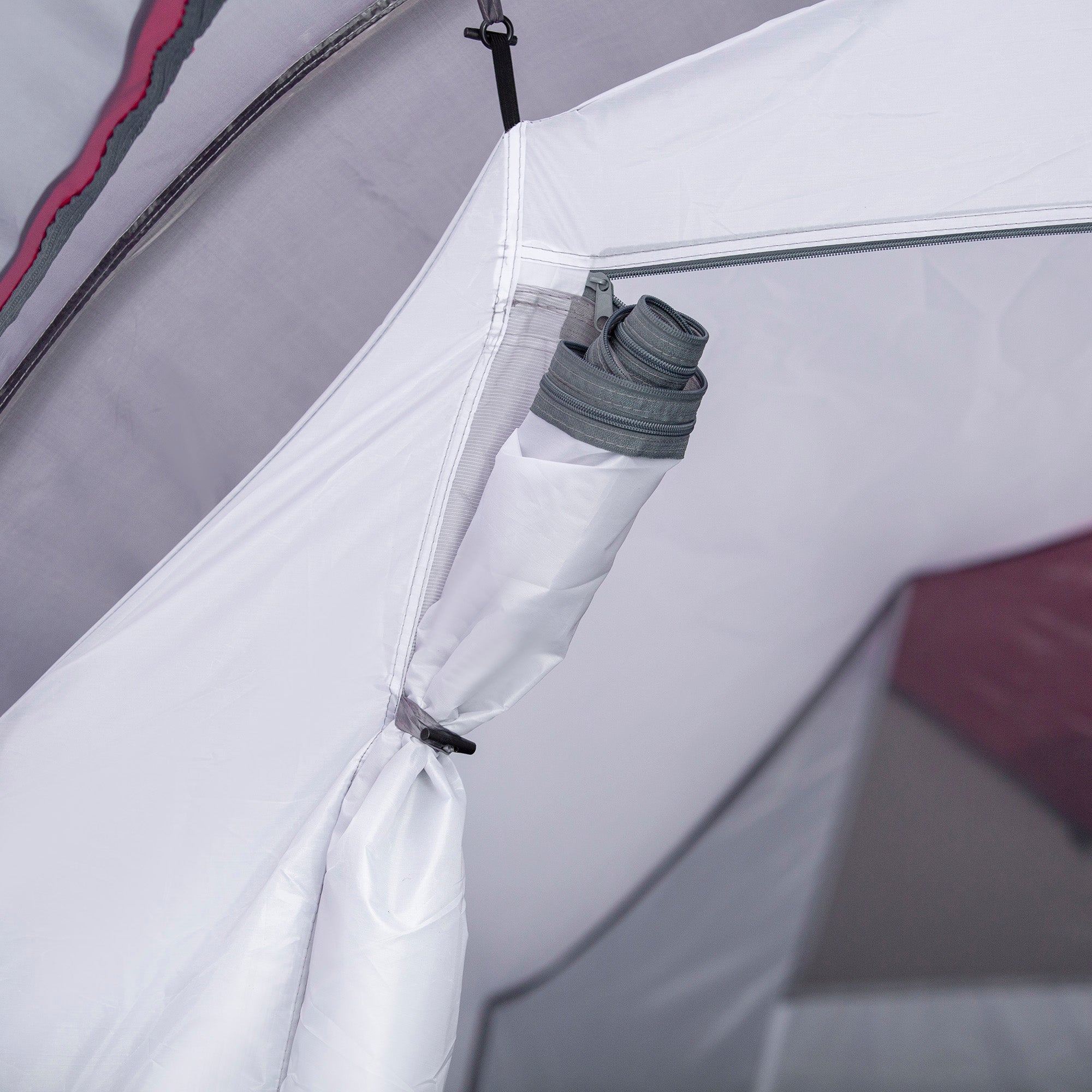 Tunnel Tent, 2-3 Person Camping, Fiberglass & Polyester, Grey