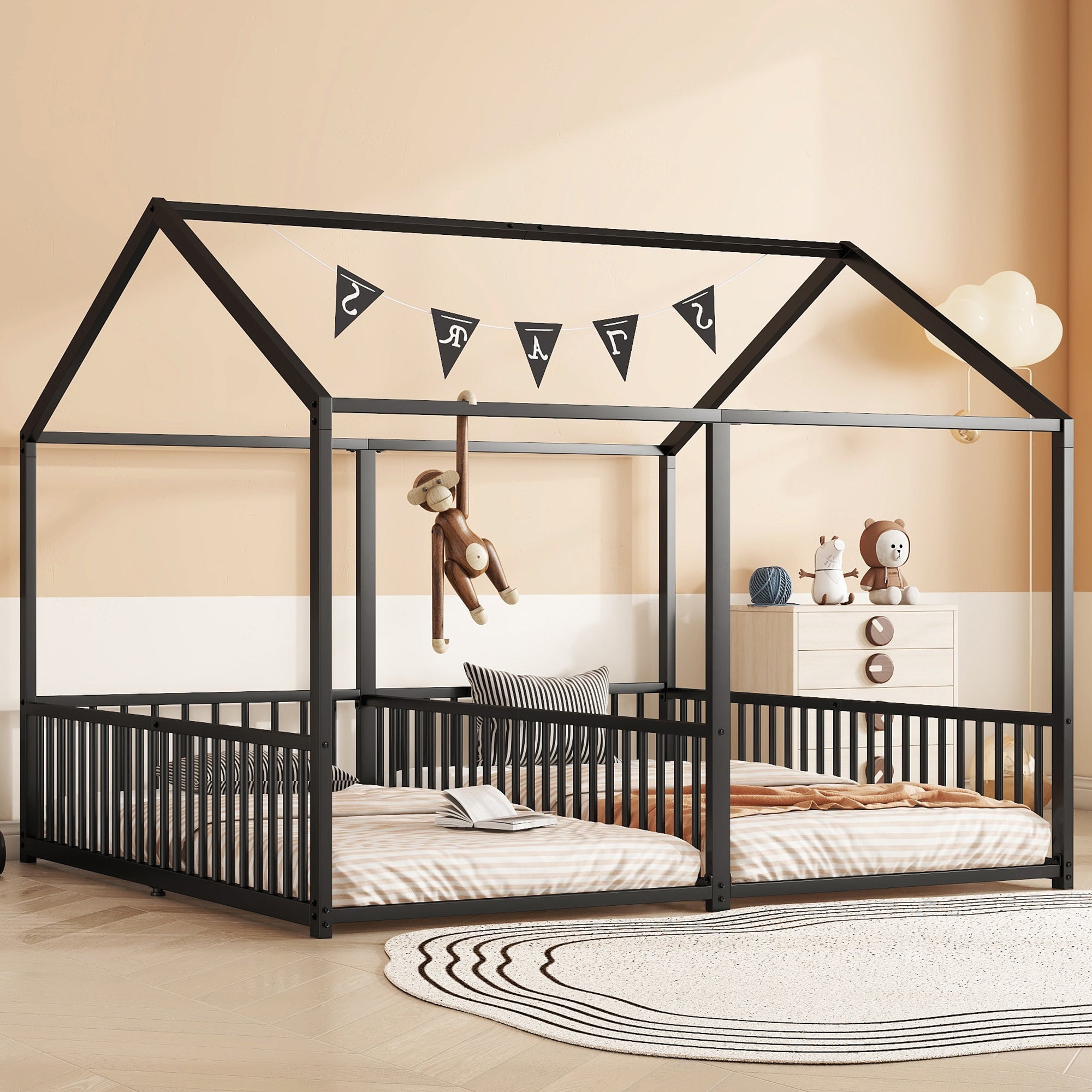 N636P196248B Bed Parts, Not Sold Separately, Black Metal