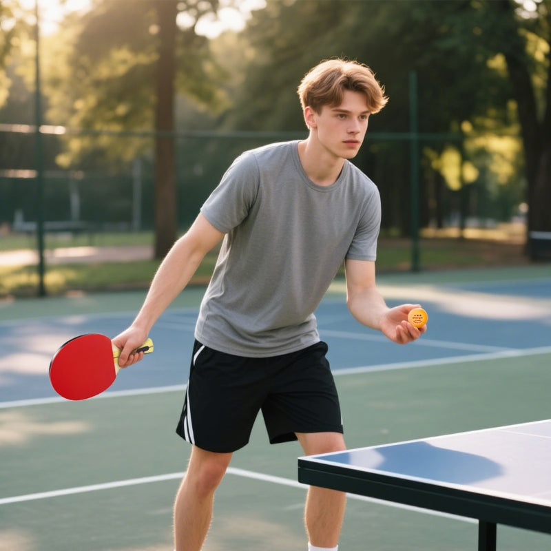 Table Tennis Set - 4 Rackets, 8 Balls, Carry Bag