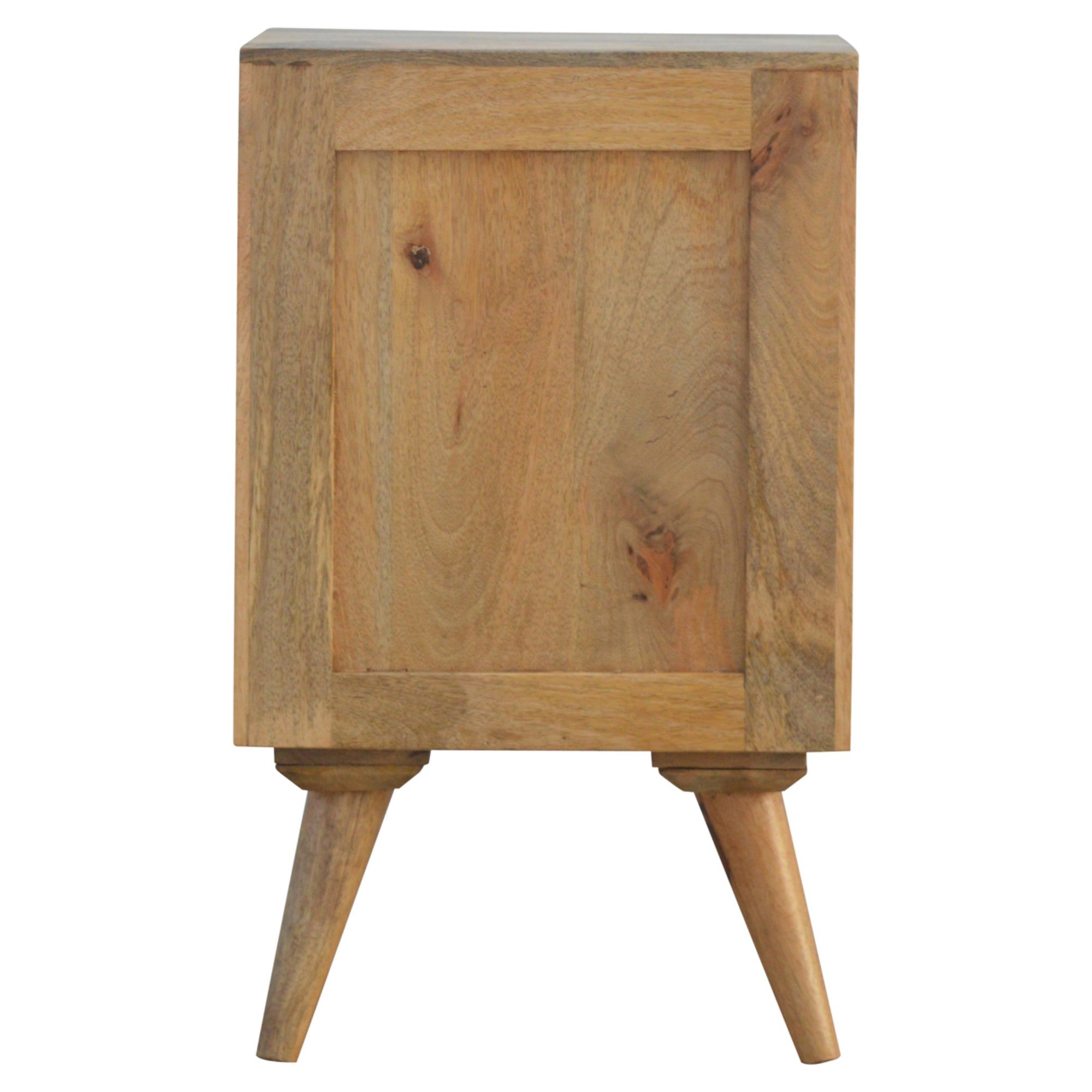 Solid Wood Wall Mounted Bedside, 1 Drawer, Light Brown
