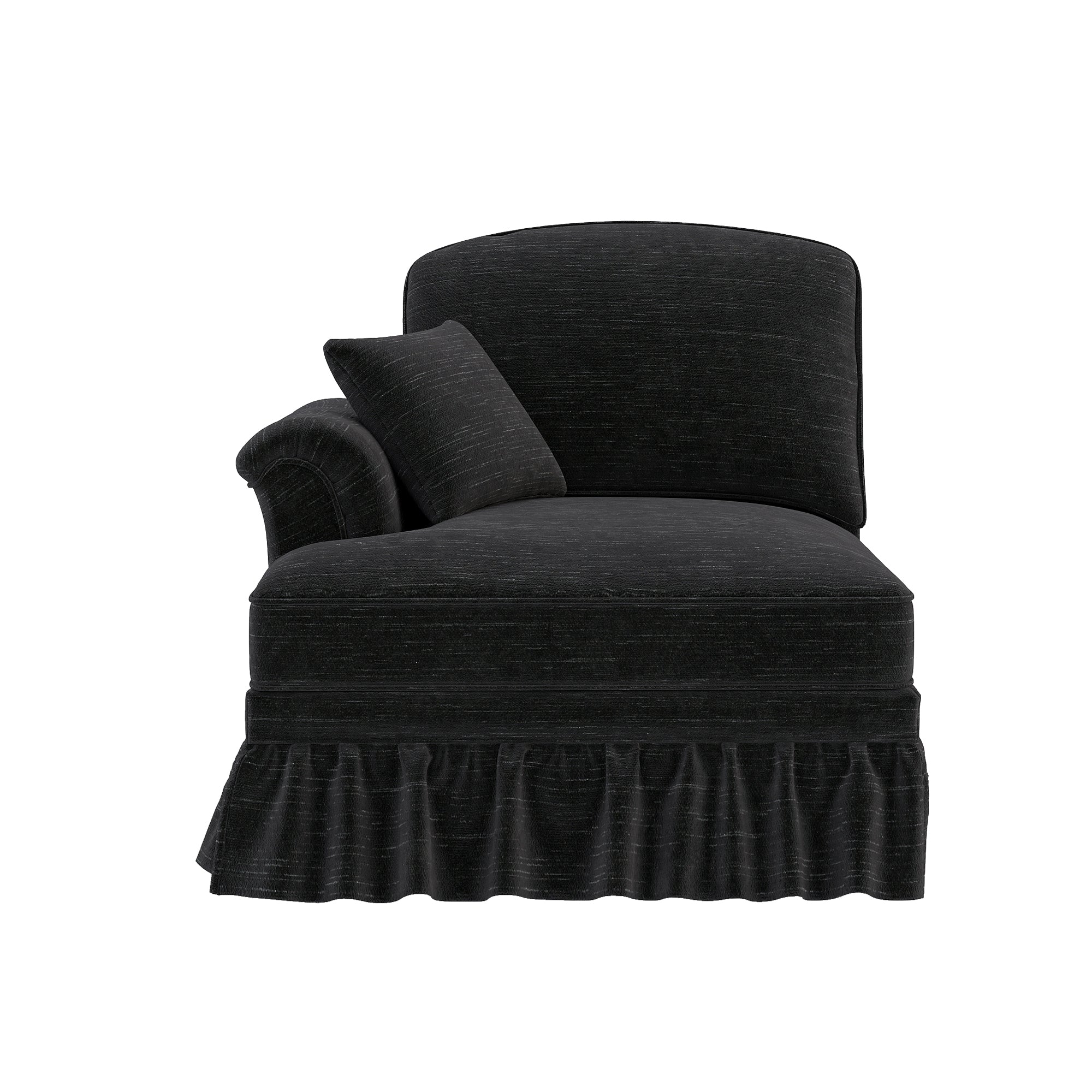 Windsor Sofa LSF Chenille with 1 Cushion, Black