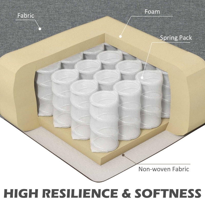 Two-Seater Sofa Steel Legs Grey