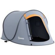 Pop-Up Dome Tent, Two-Man with Accessories - Grey
