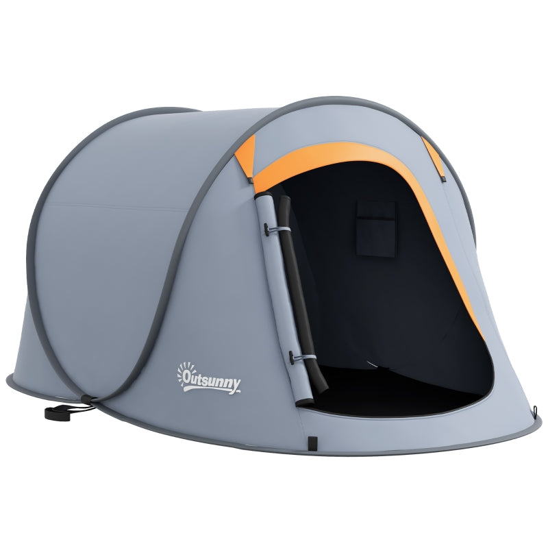 Pop-Up Dome Tent, Two-Man with Accessories - Grey