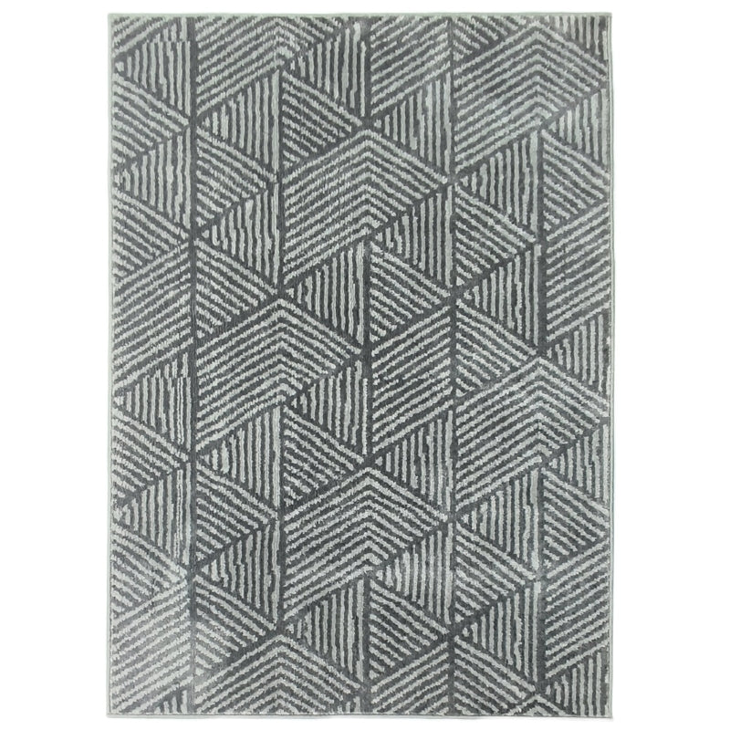 Rug Living Room, Modern Style Washable Area, Dark Grey