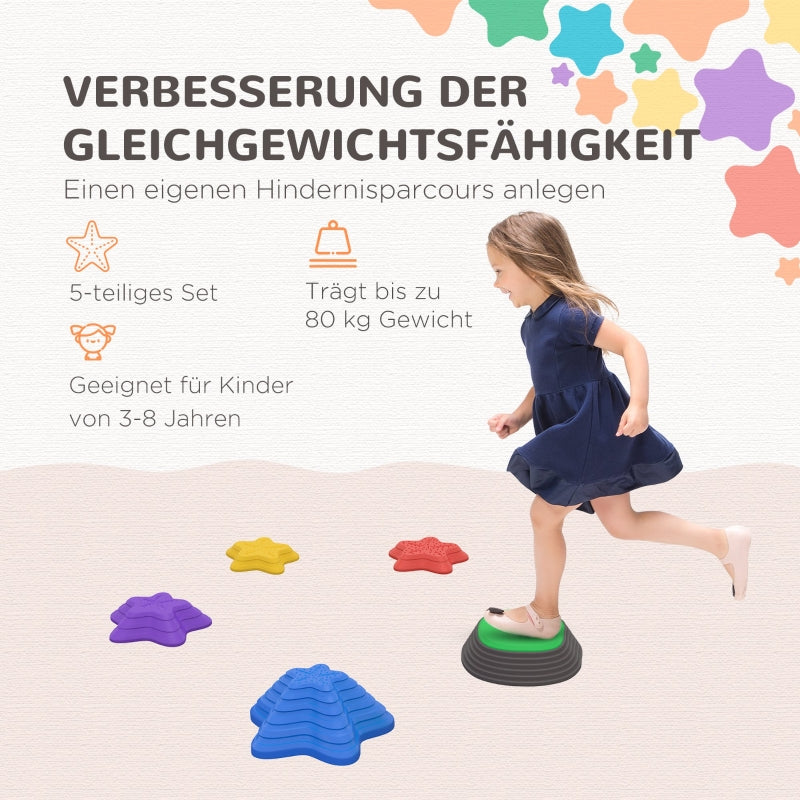 ZONEKIZ stacking toy, non-slip river stones, balance game, up to 80 kg