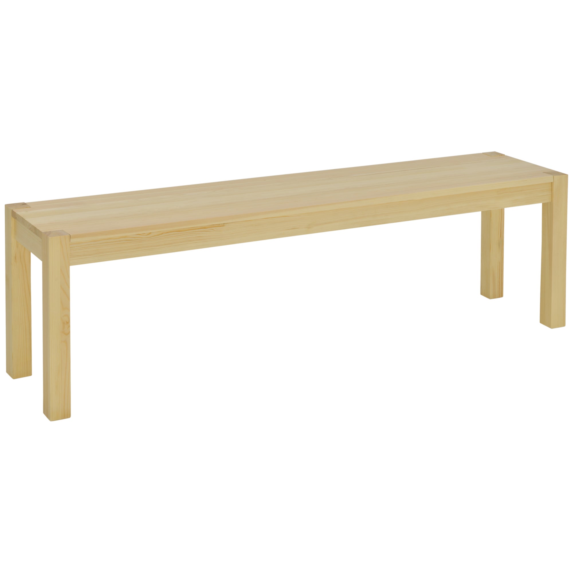 Dining Bench 3-Seater Country Style 330 kg Max Load Natural Pine Wood