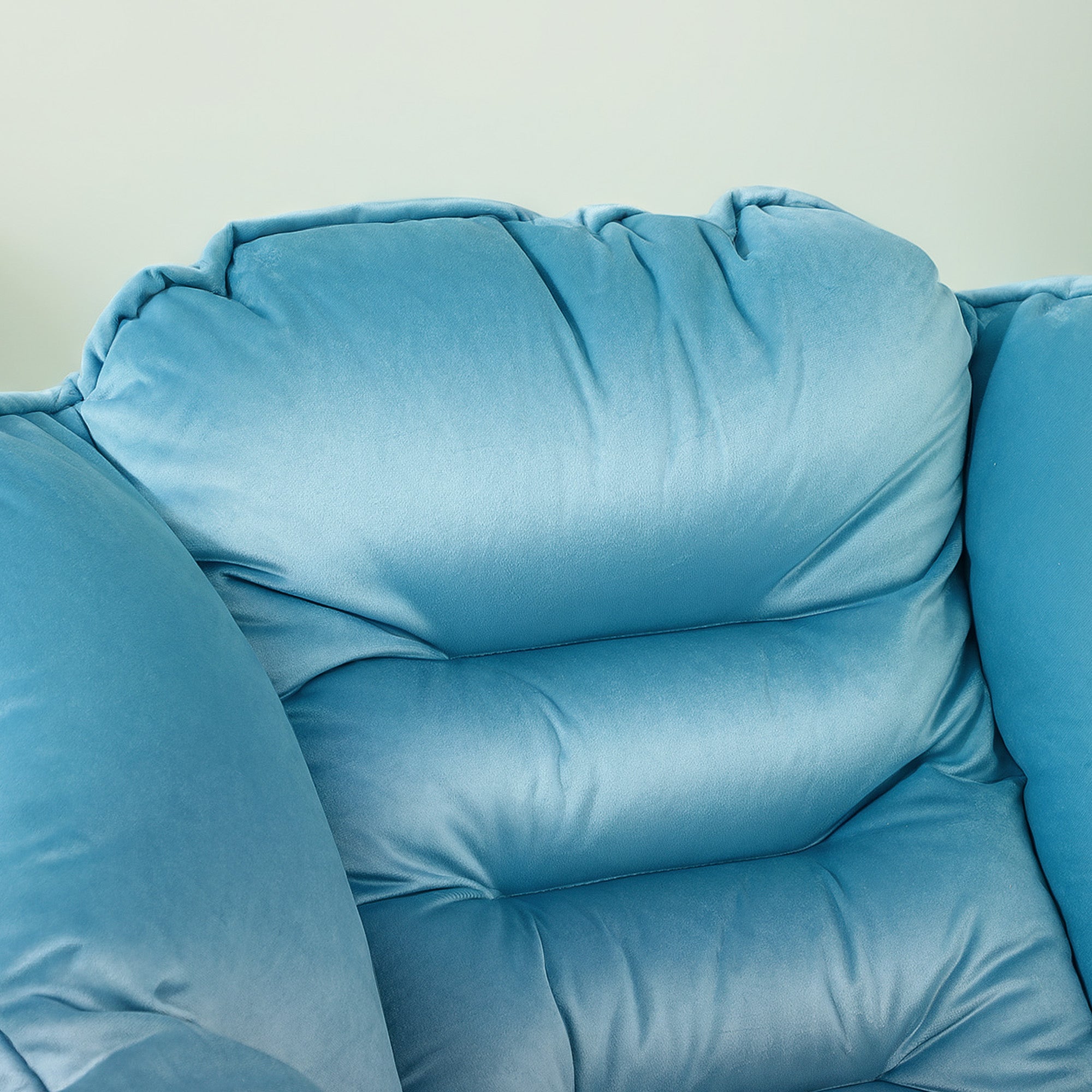 Sessel Loungesessel, Seitentasche, Stahlbeine, Blau