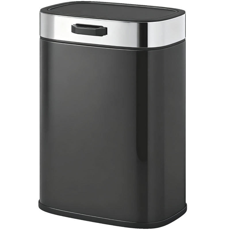 Kitchen Waste Bin Stay-Open Lid Inner Bucket - Black