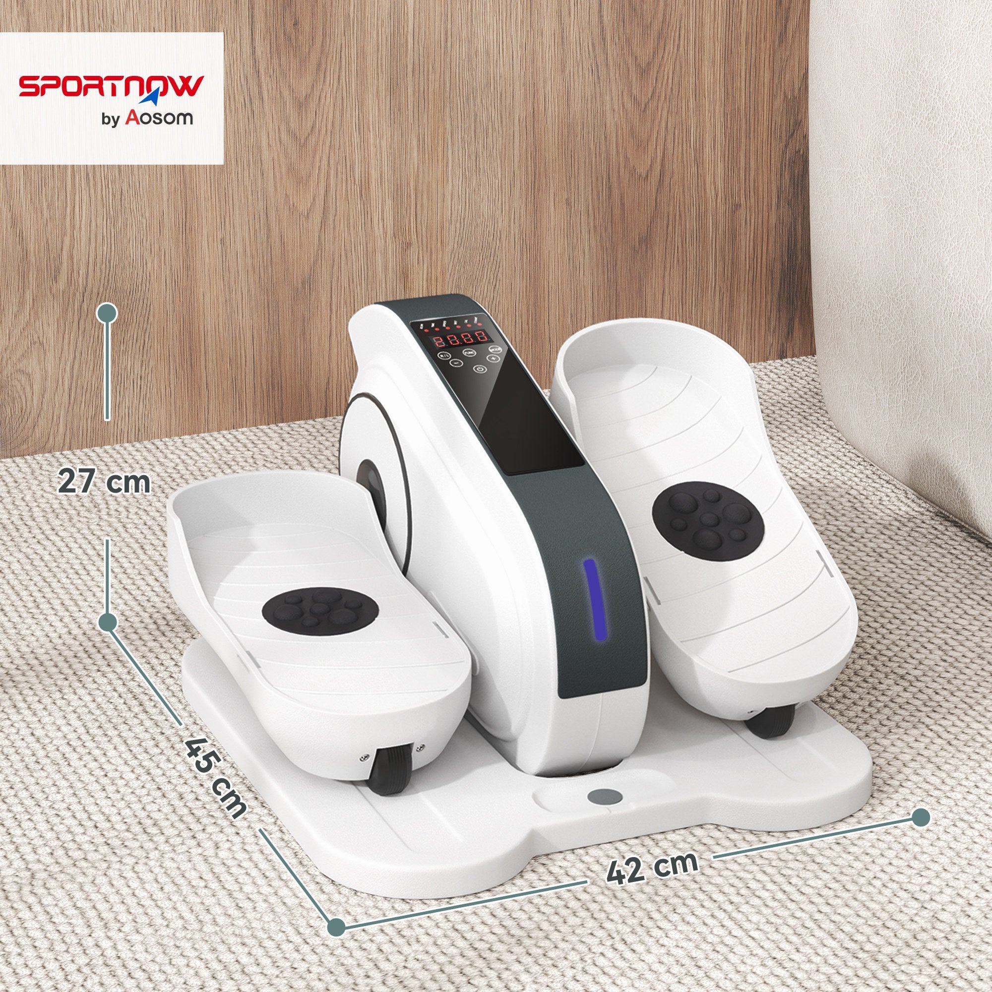Mini Elliptical Trainer, 10 Speed, LCD Monitor, Remote Control