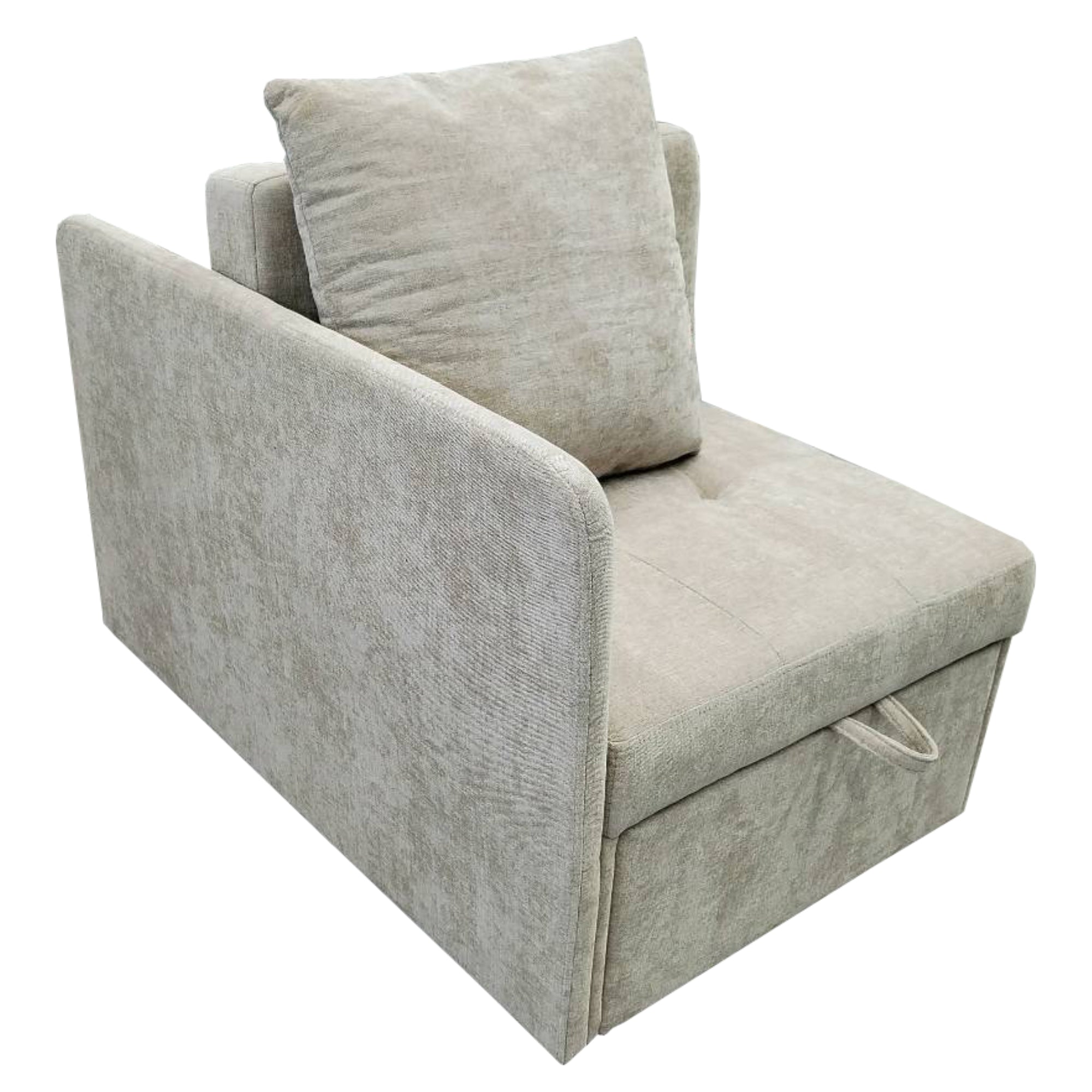 3-in-1 Multifunctional Sofa Bed, Space-Saving Sleeper with Linen Fabric, Grey/Beige