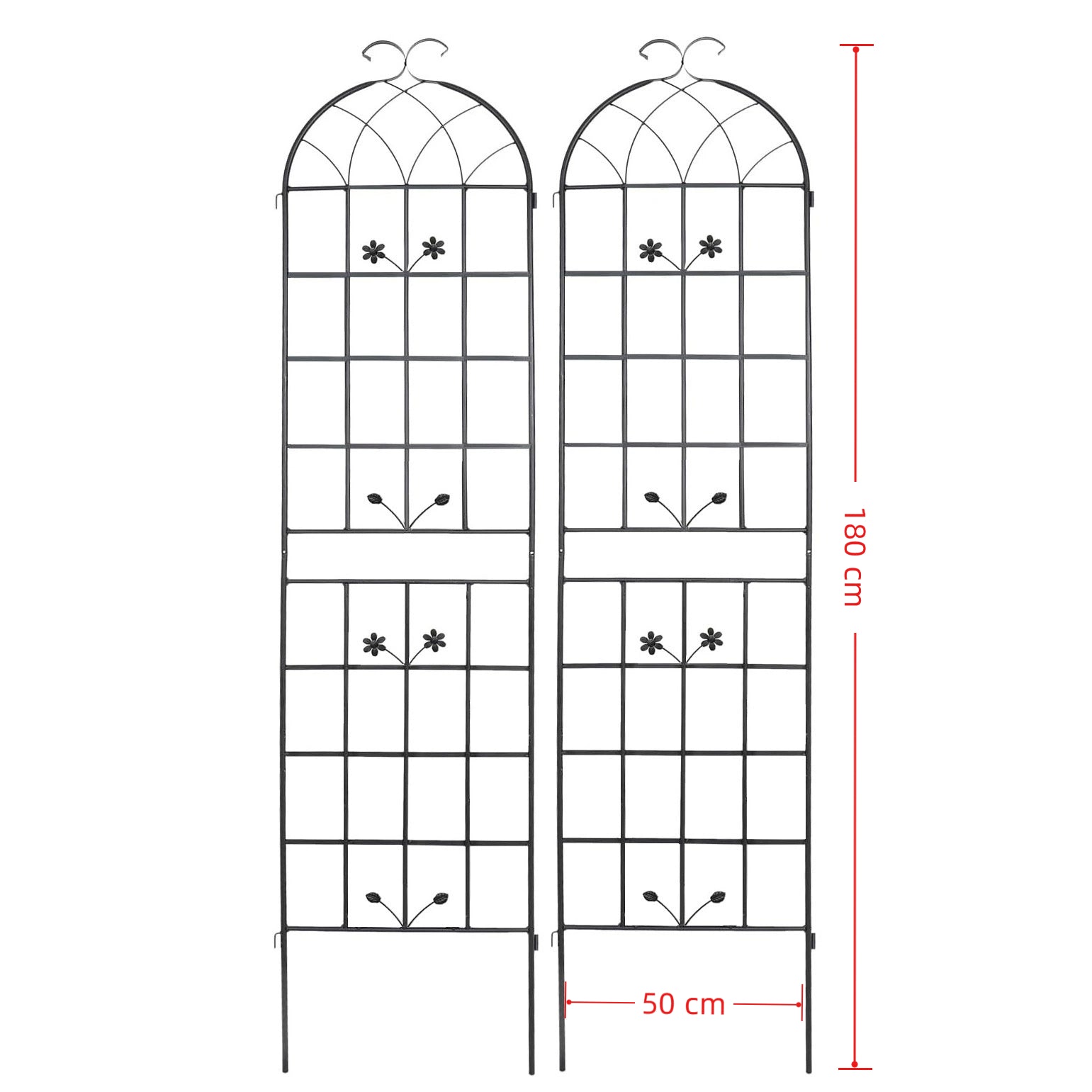 Garden Trellis, 2 Pack Climbing Plants, Metal