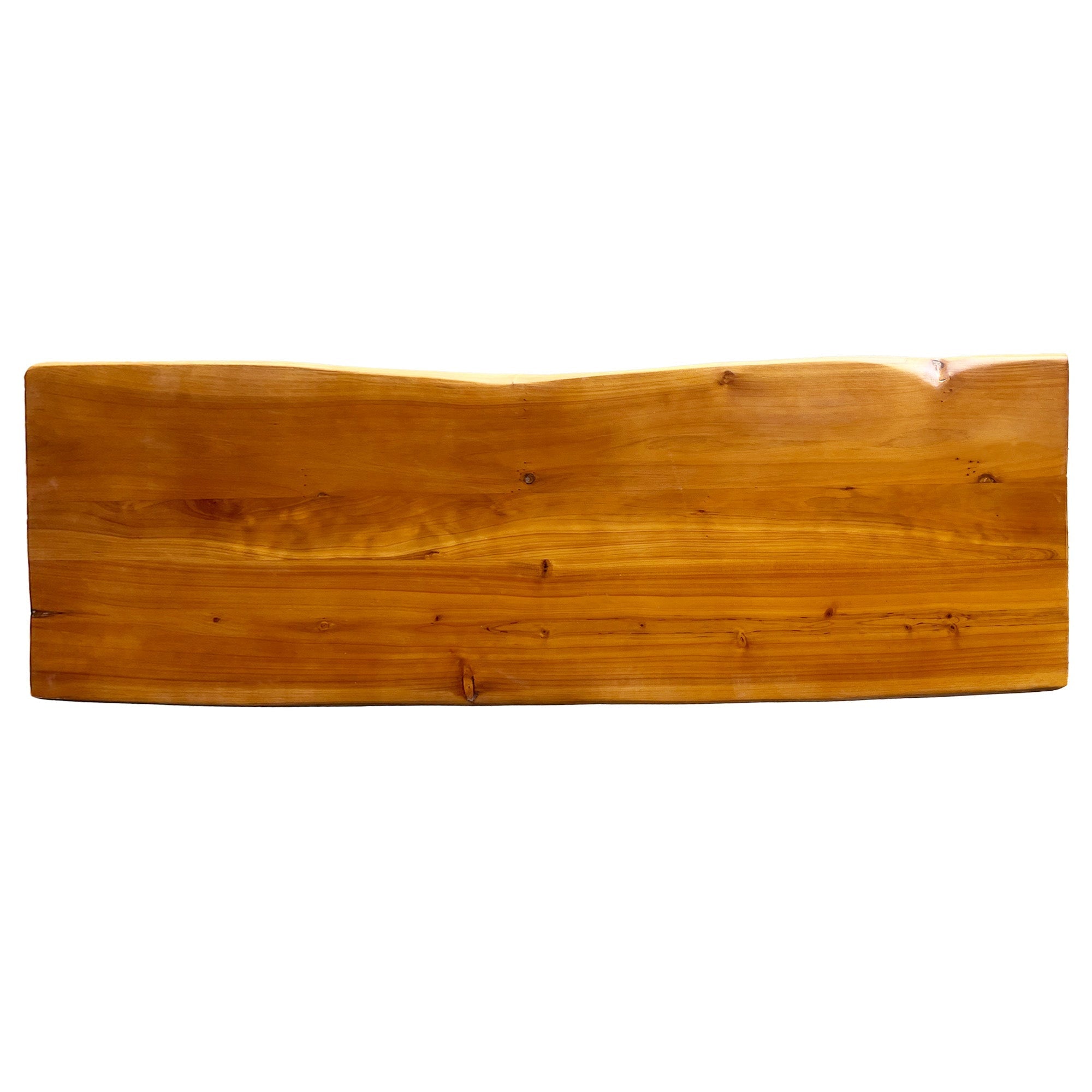 Coffee Table, 108 cm Rectangular Industrial Design with Hairpin Metal Legs, Solid Wood