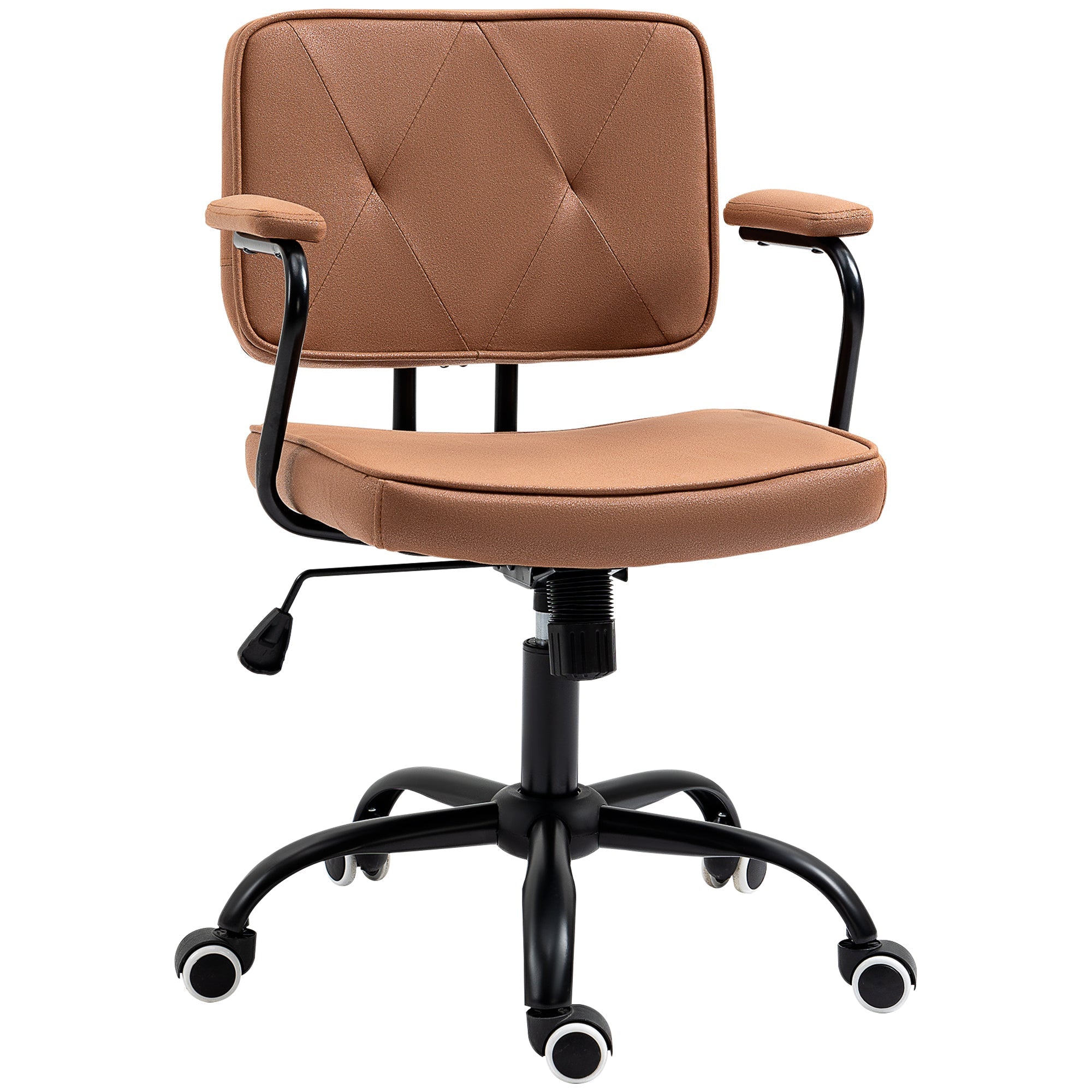 Vinsetto Office Chair, Retro Height-Adjustable with Rocking Function, Faux Leather