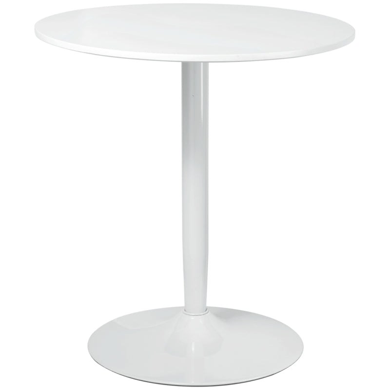 Dining Table, Two-Person Minimalistic 75H x Φ70cm, White
