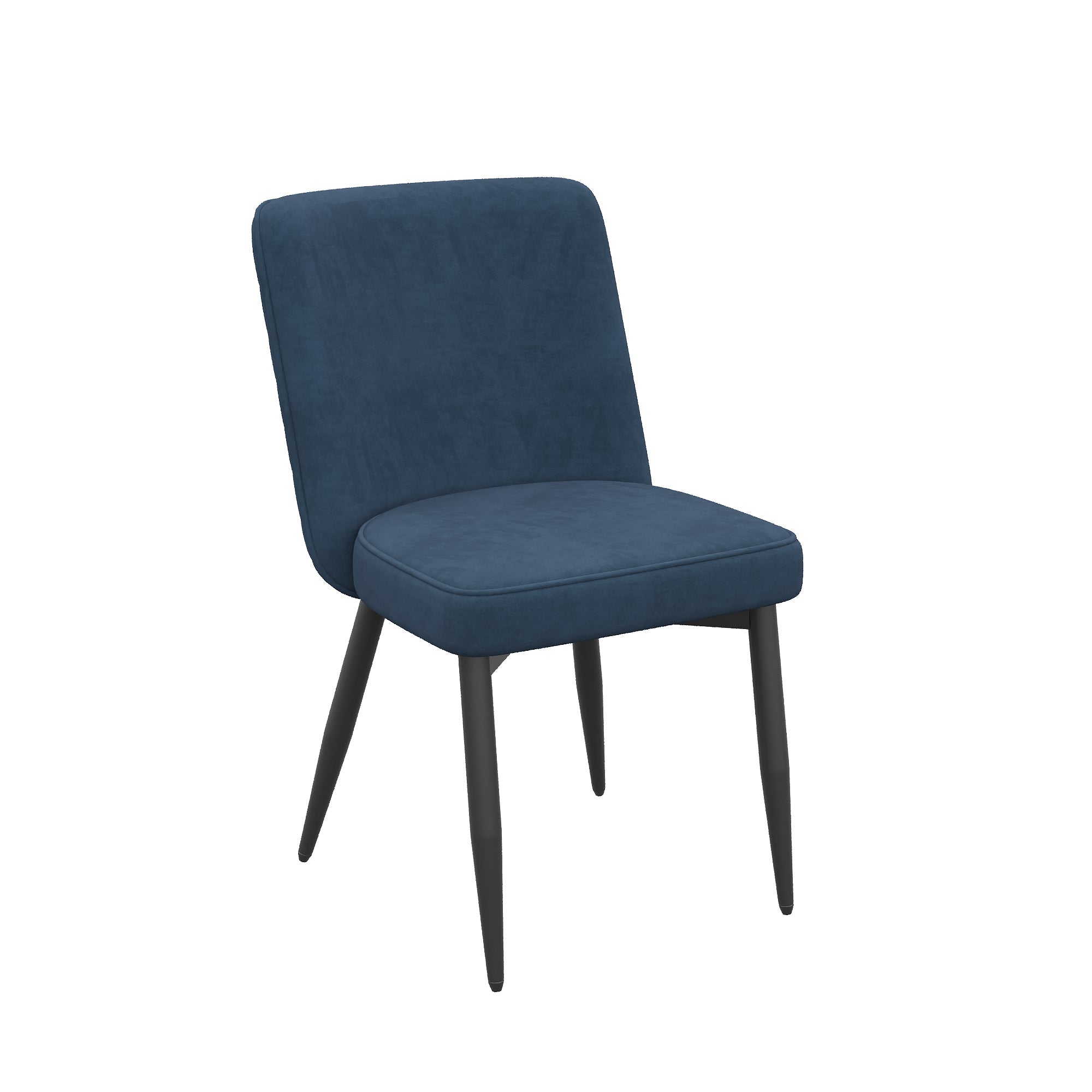 4 Dining Chairs, Comfortable and Breathable Modern Style, Dark Blue Velvet Fabric