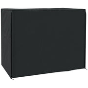 Garden Swing Cover, Waterproof UV Protection 220x125x172cm, Black Oxford Fabric