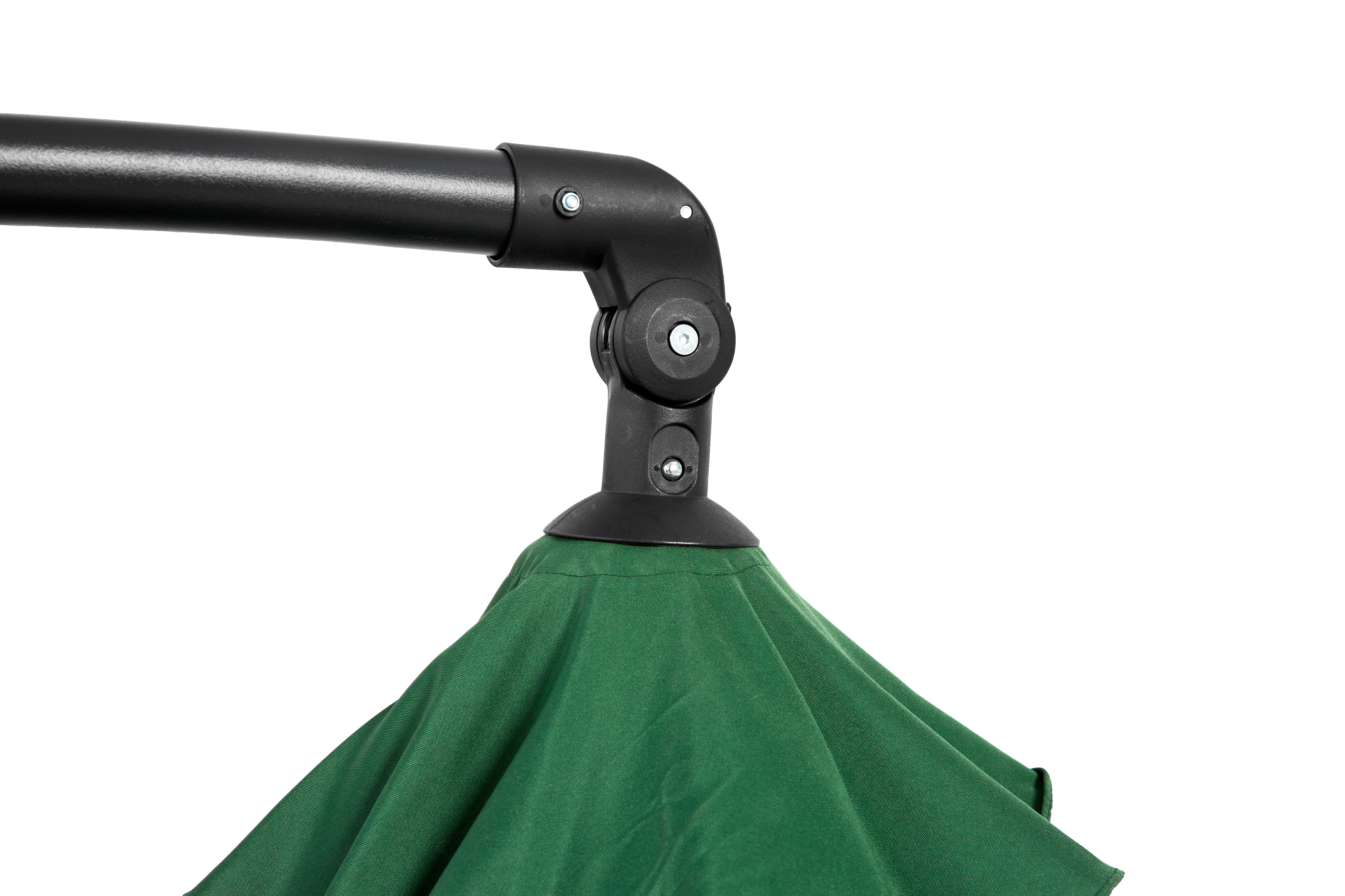 14.8 Ft Double Sided Outdoor Umbrella, Rectangular Large with Crank, Dark Green