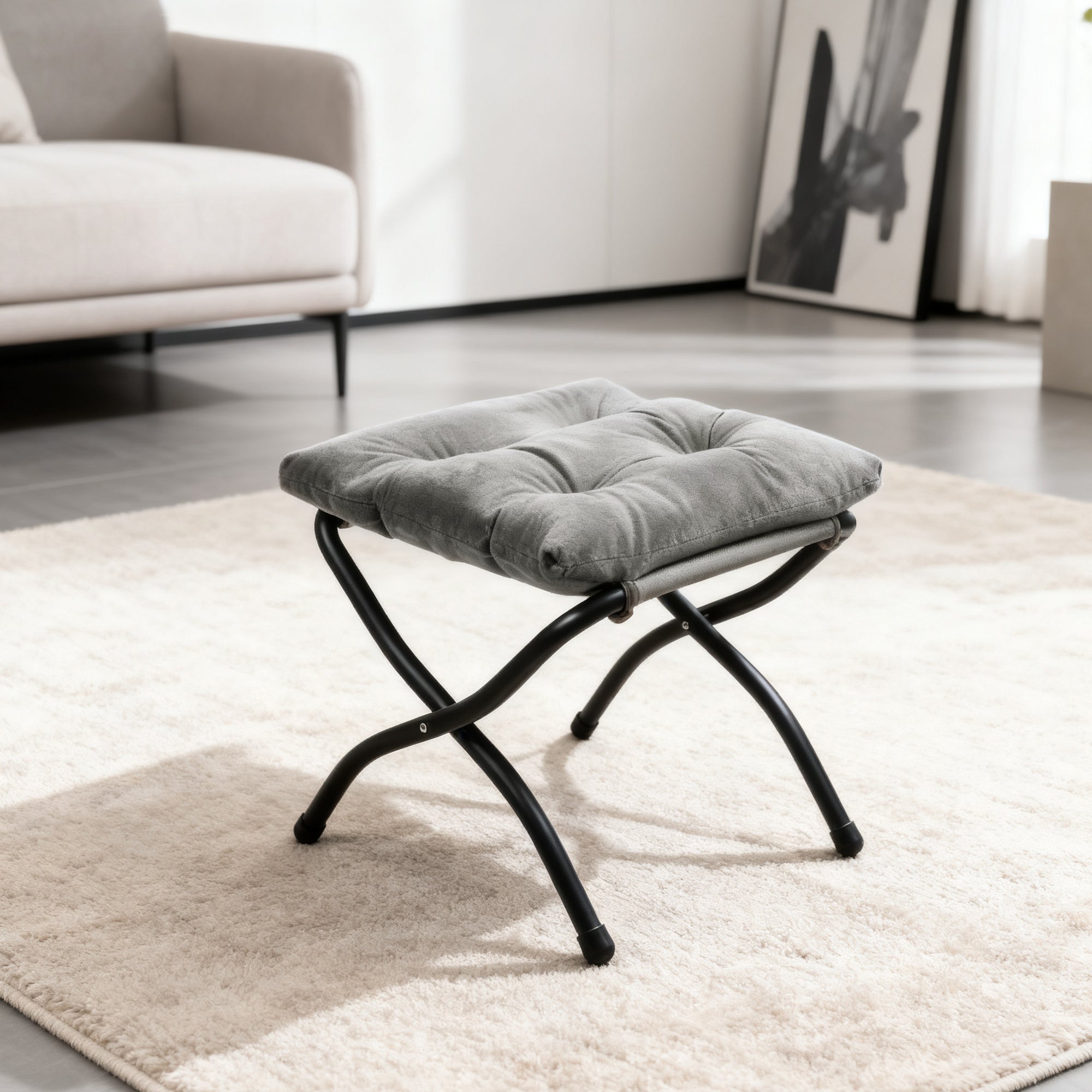 Armchair Recliner with Footstool Side Pocket Lounge Chair