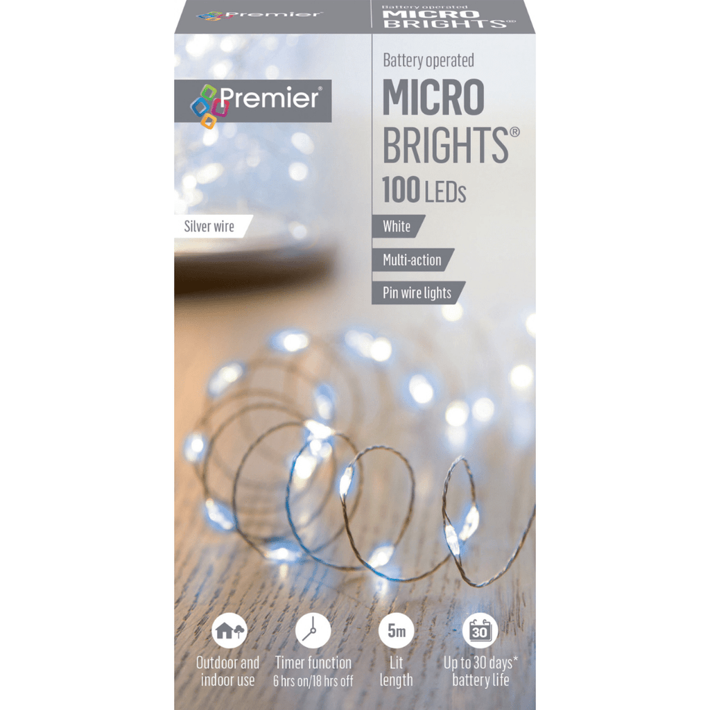 100 LED Battery Operated MicroBrights - Cool White - Rathwood Store