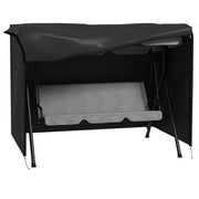 3-Seater Swing Cover, Water-Repellent UV-Resistant 600D Oxford Fabric, Black
