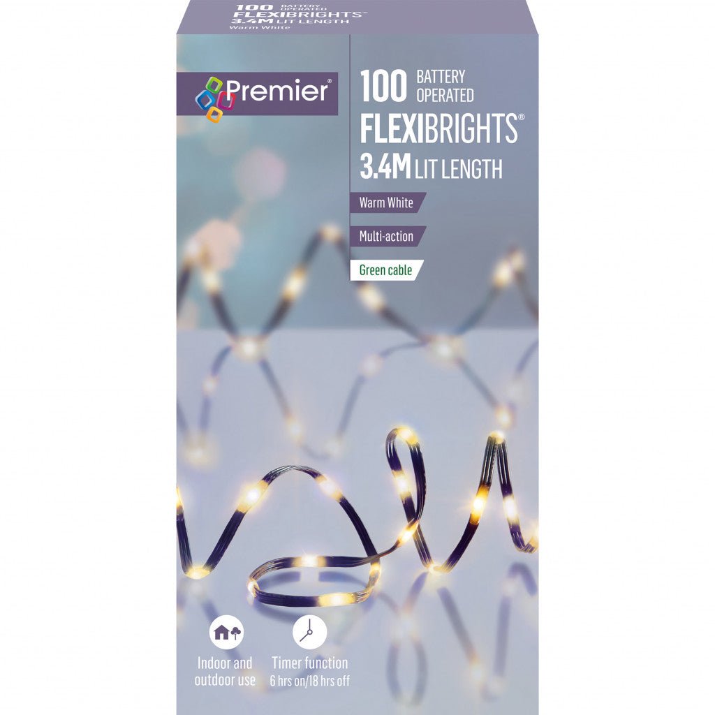 100L Battery Operated Soft Flexibright LED with Timer - Warm White - Rathwood Store