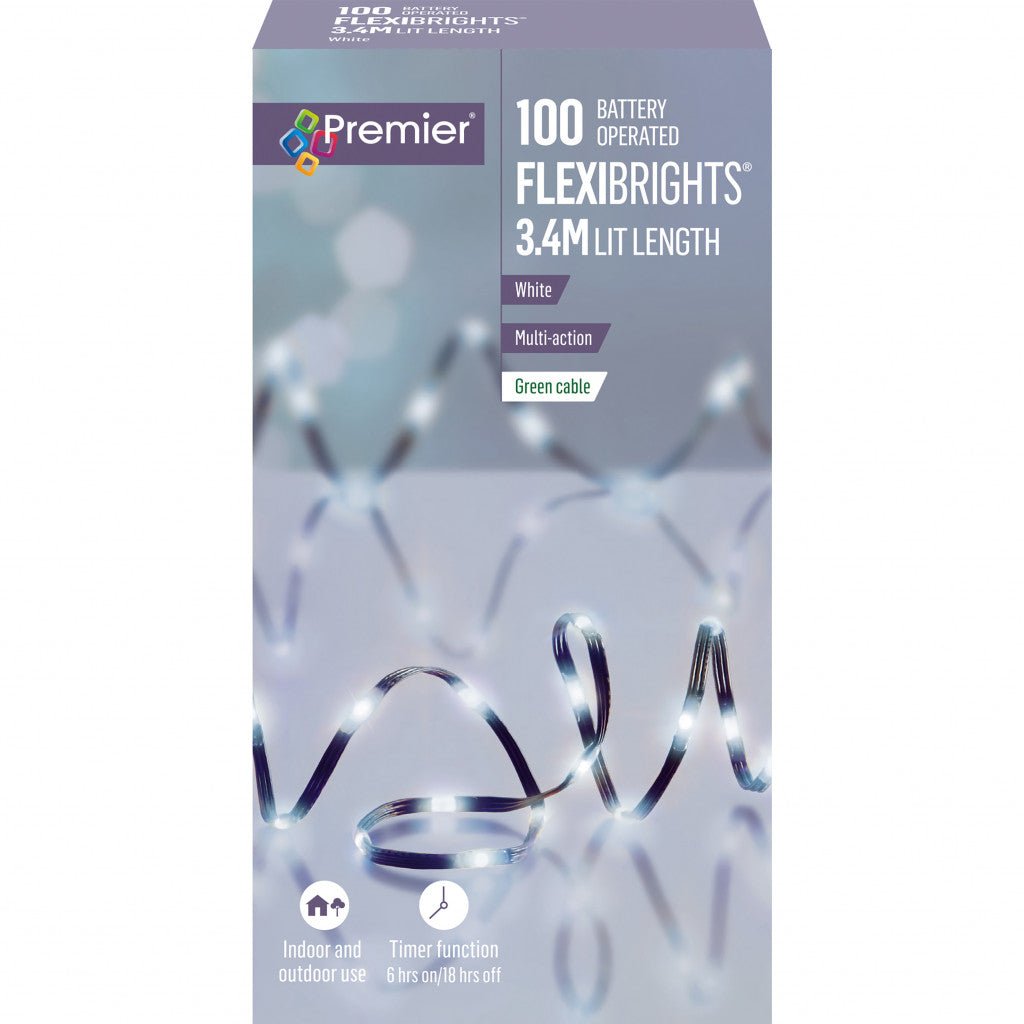 100L Battery Operated Soft Flexibright LED with Timer - White - Rathwood Store