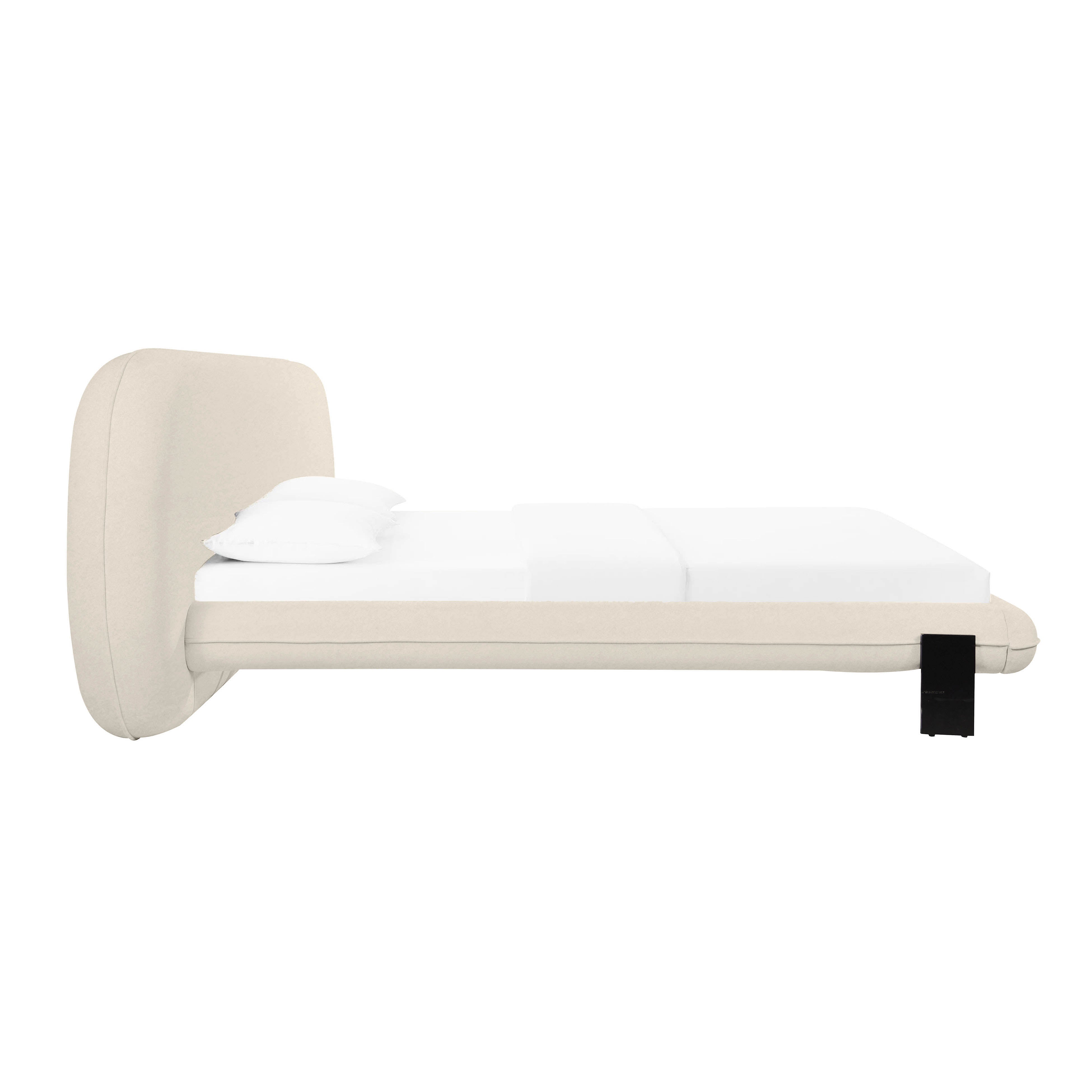 Ophelia Super King Bed Faux Wool Cream