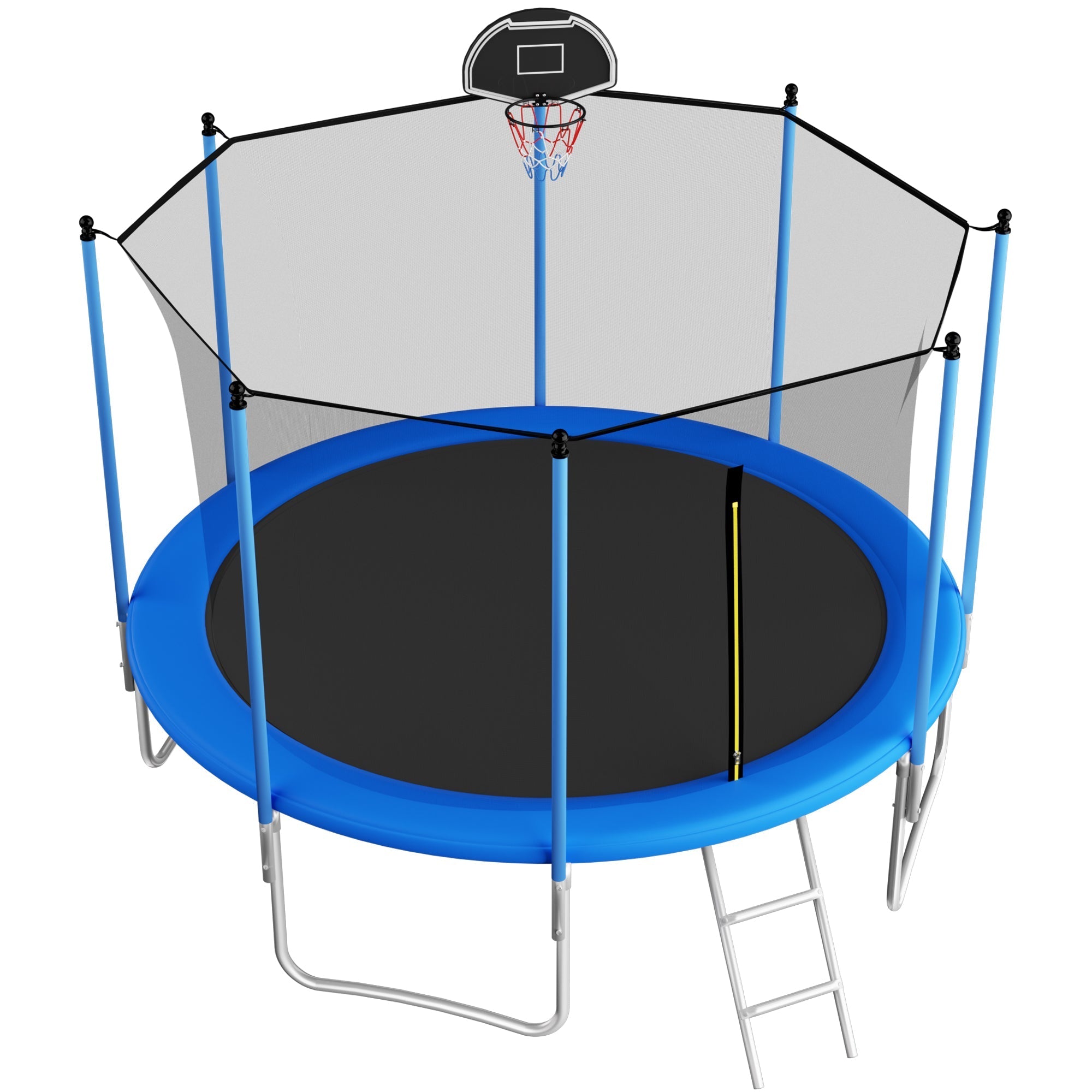 Outdoor Trampoline 305 cm with Reinforced Leg Crossbars and One-Piece Construction, Metal
