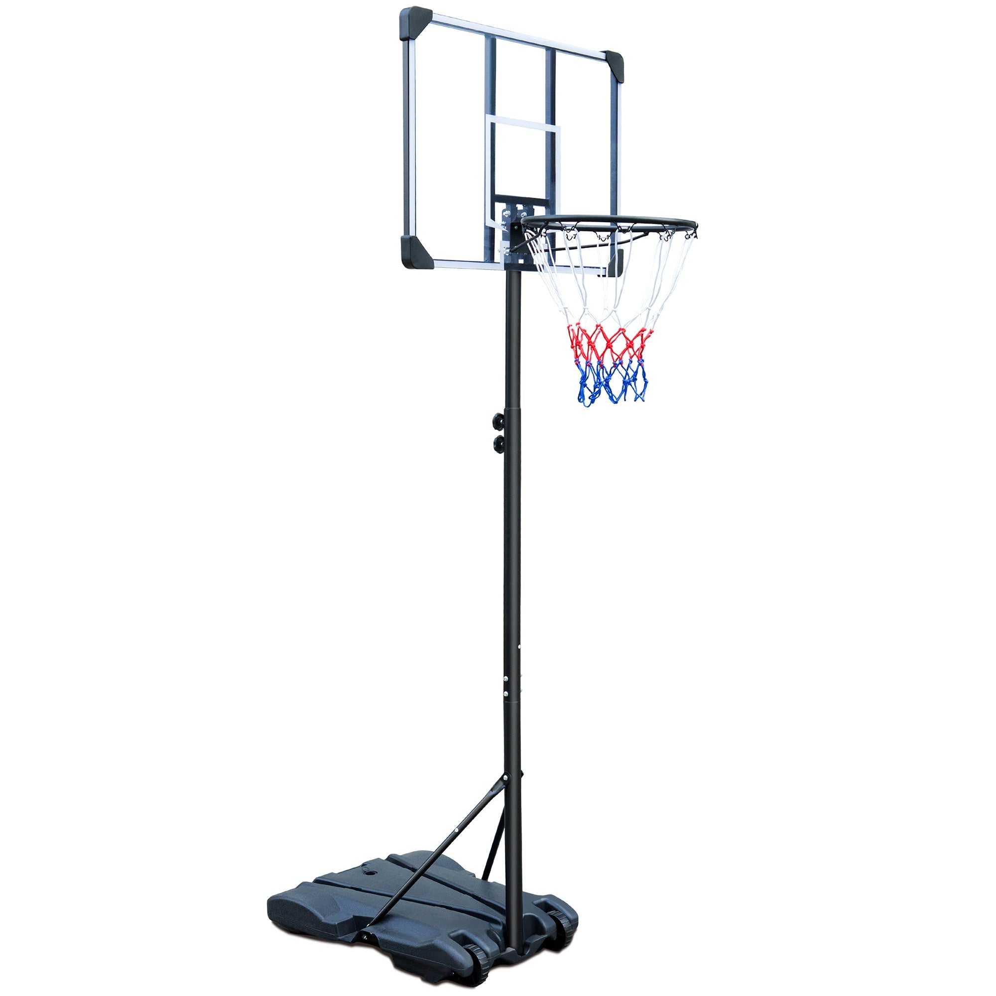 Portable Basketball Hoop, Adjustable Height, Indoor/Outdoor, with Wheels