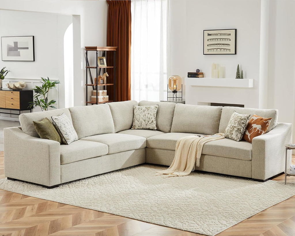 112" L - Shaped Modular Sofa - Oatmeal - Rathwood Store