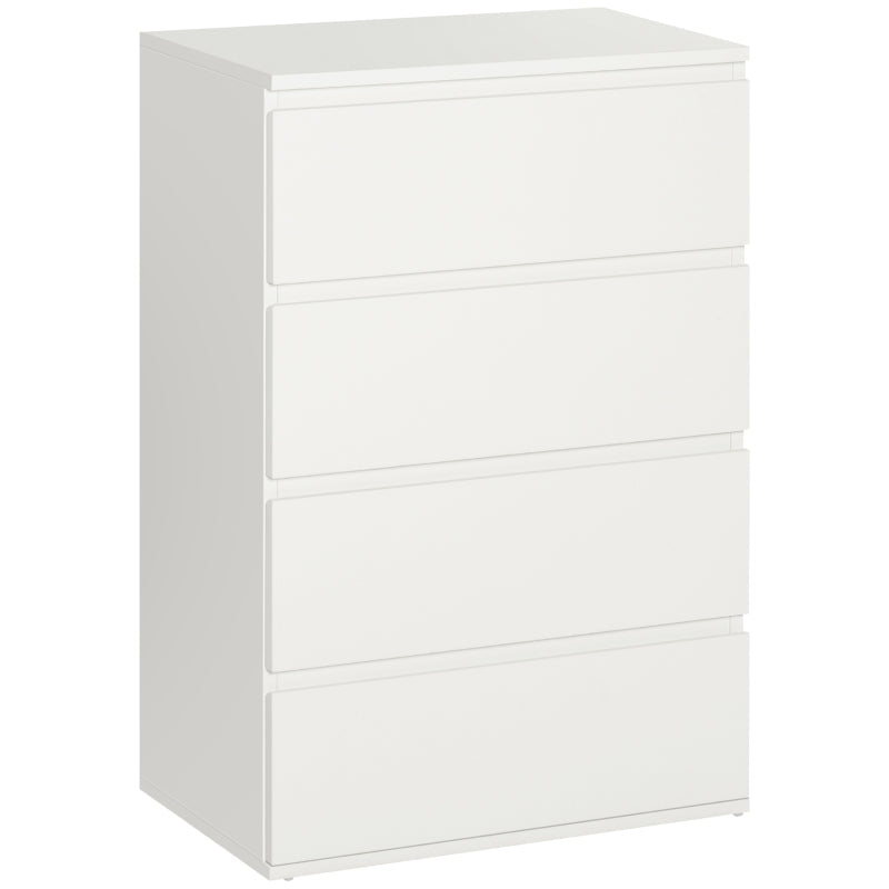 Chest of Drawers, 4-Drawer Storage Cabinets Modern Dresser, Particle Board