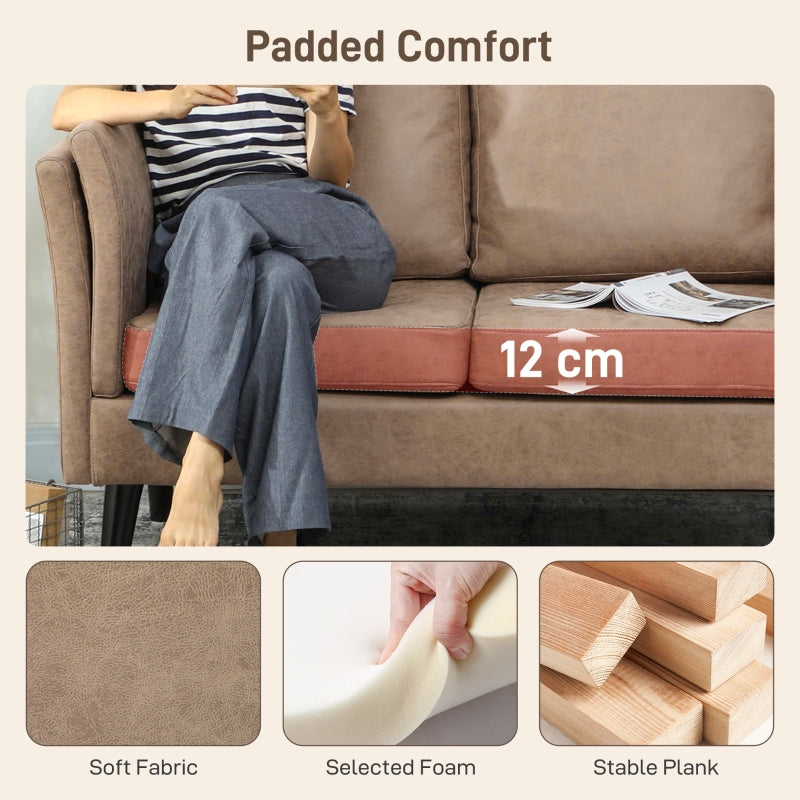 Two-Seater Sofa Leathaire Light Brown