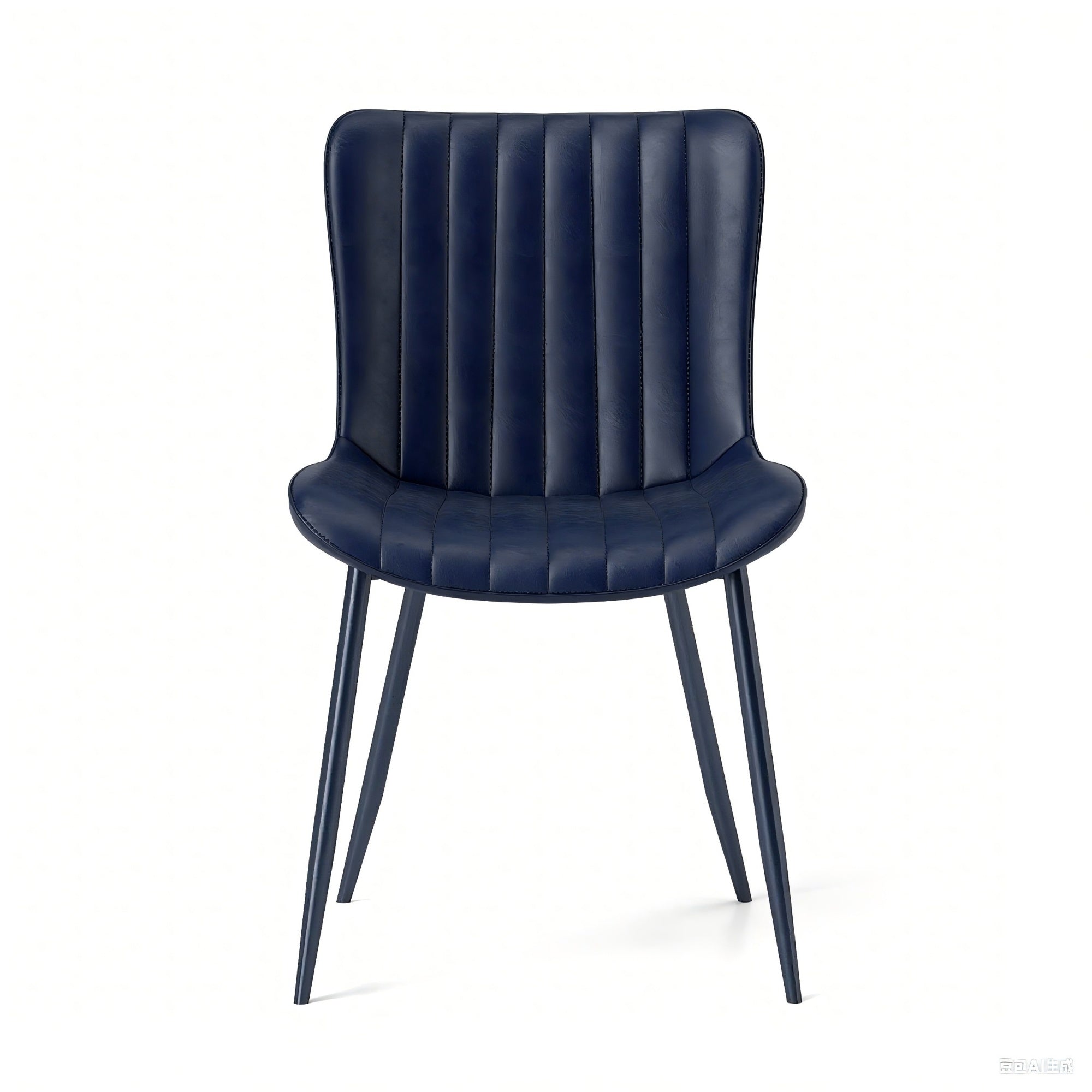 Dining Chairs Set of 2 Armchairs Faux Leather - Blue