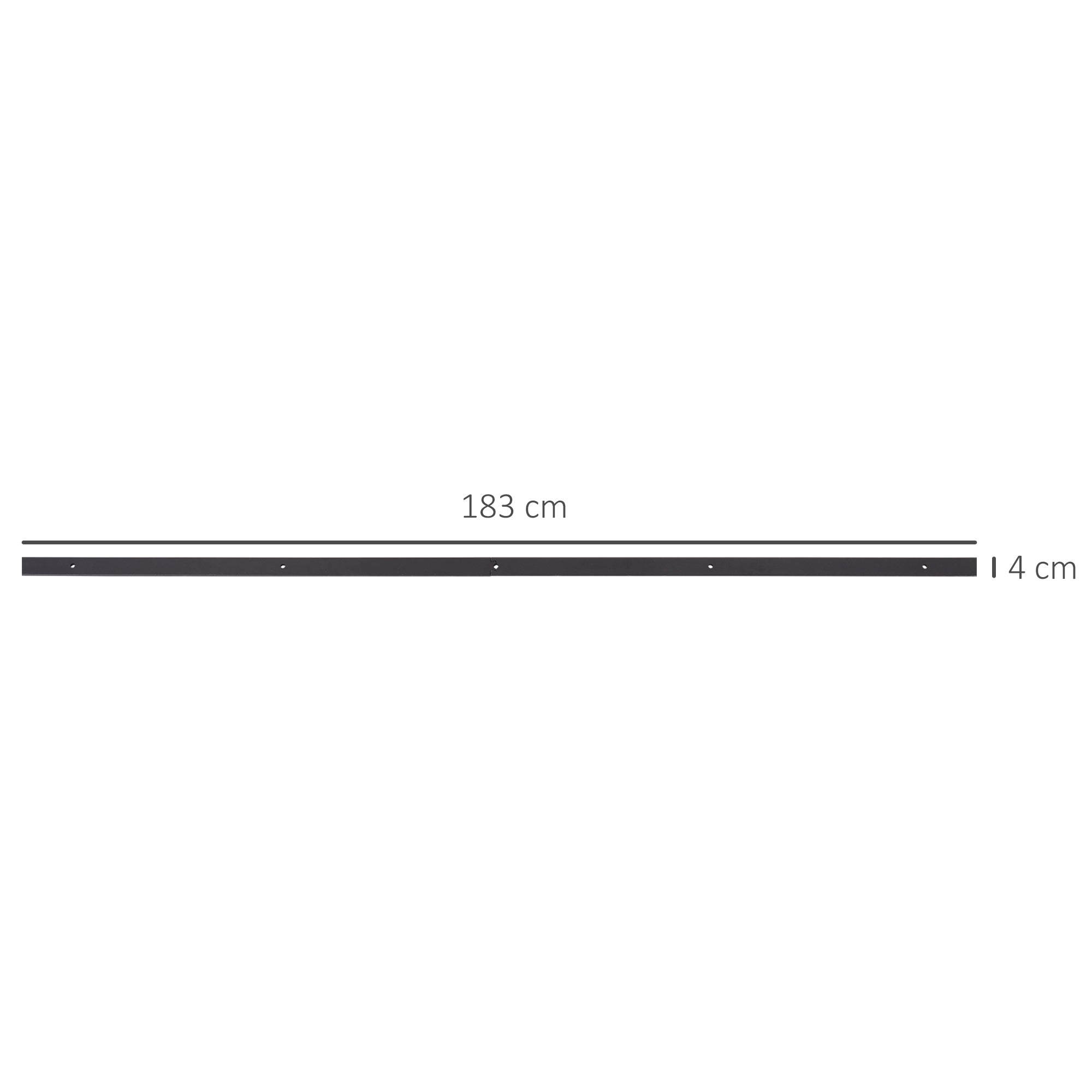 Sliding Door Hardware Kit, 183 cm Complete Set, Carbon Steel Dark Brown