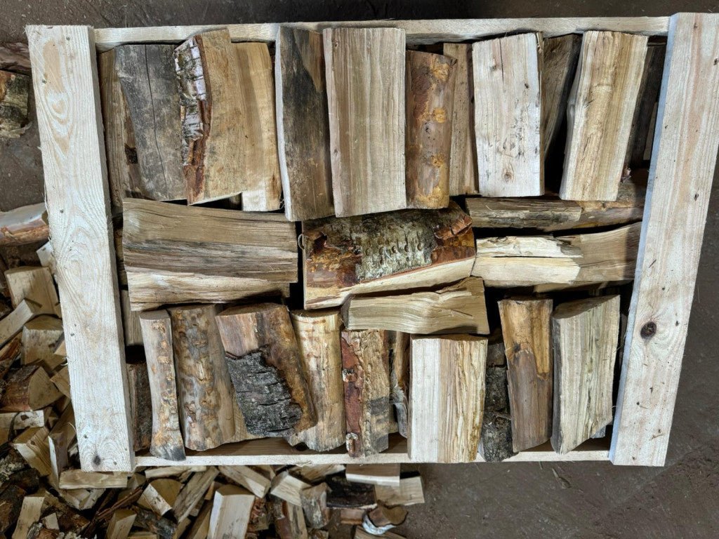 12 x 20kg Glotherm Coal and Mixed Firewood 1.2m³ - 510kg Kiln Dried (3 Row) Pallet - Rathwood Store