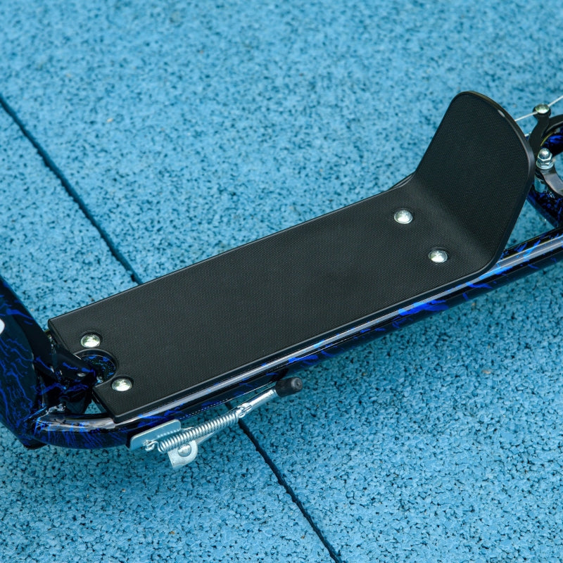 Children's Kick Scooter with Height-Adjustable Handlebar, Brake and Stand, Blue Steel