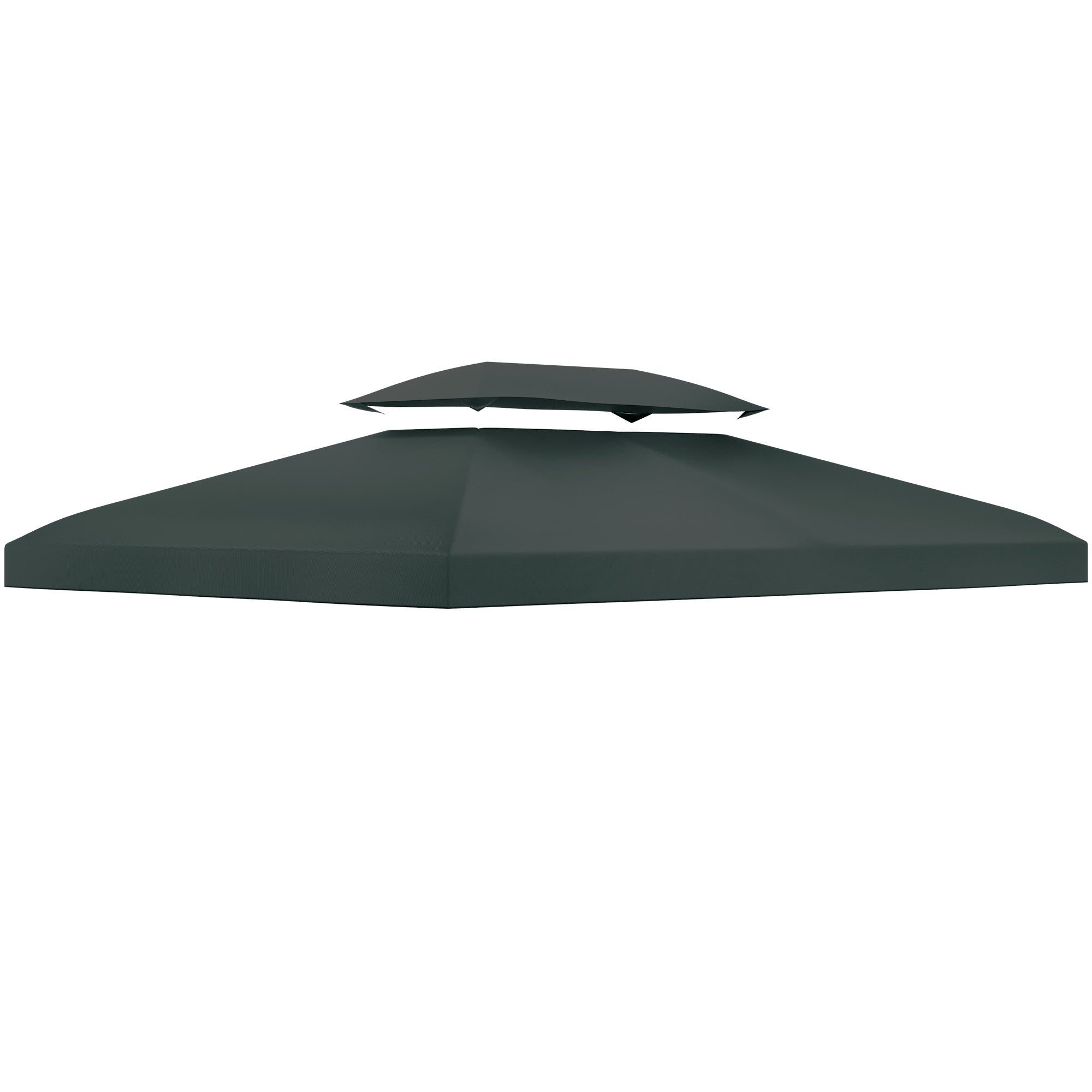 Replacement Roof Gazebo Garden Pavilion 3x4m Polyester Charcoal Grey