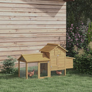 Small Chicken Coop, Hen House with Run Nesting Box, Wood
