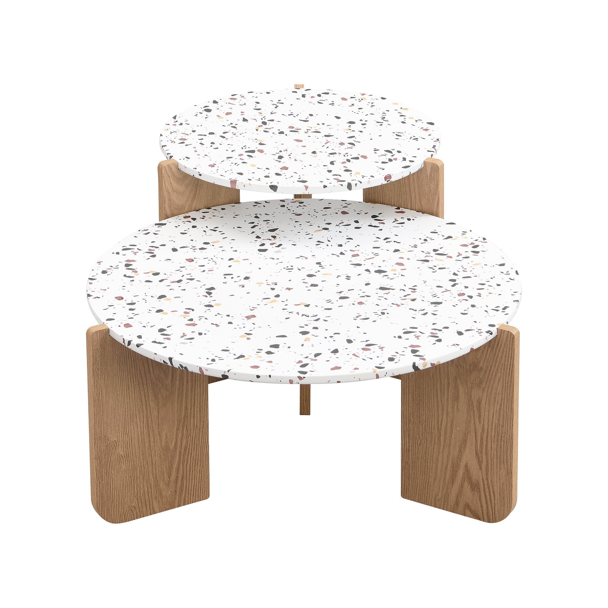 Modern Modular Coffee Table Set of 2 for Living Room, Sofa Side, Balcony