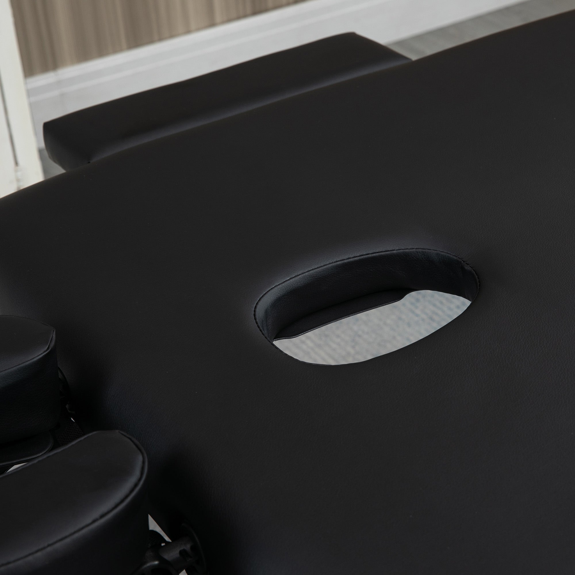 Foldable Massage Table 7-Zone Professional Height-Adjustable 130kg Capacity, Black