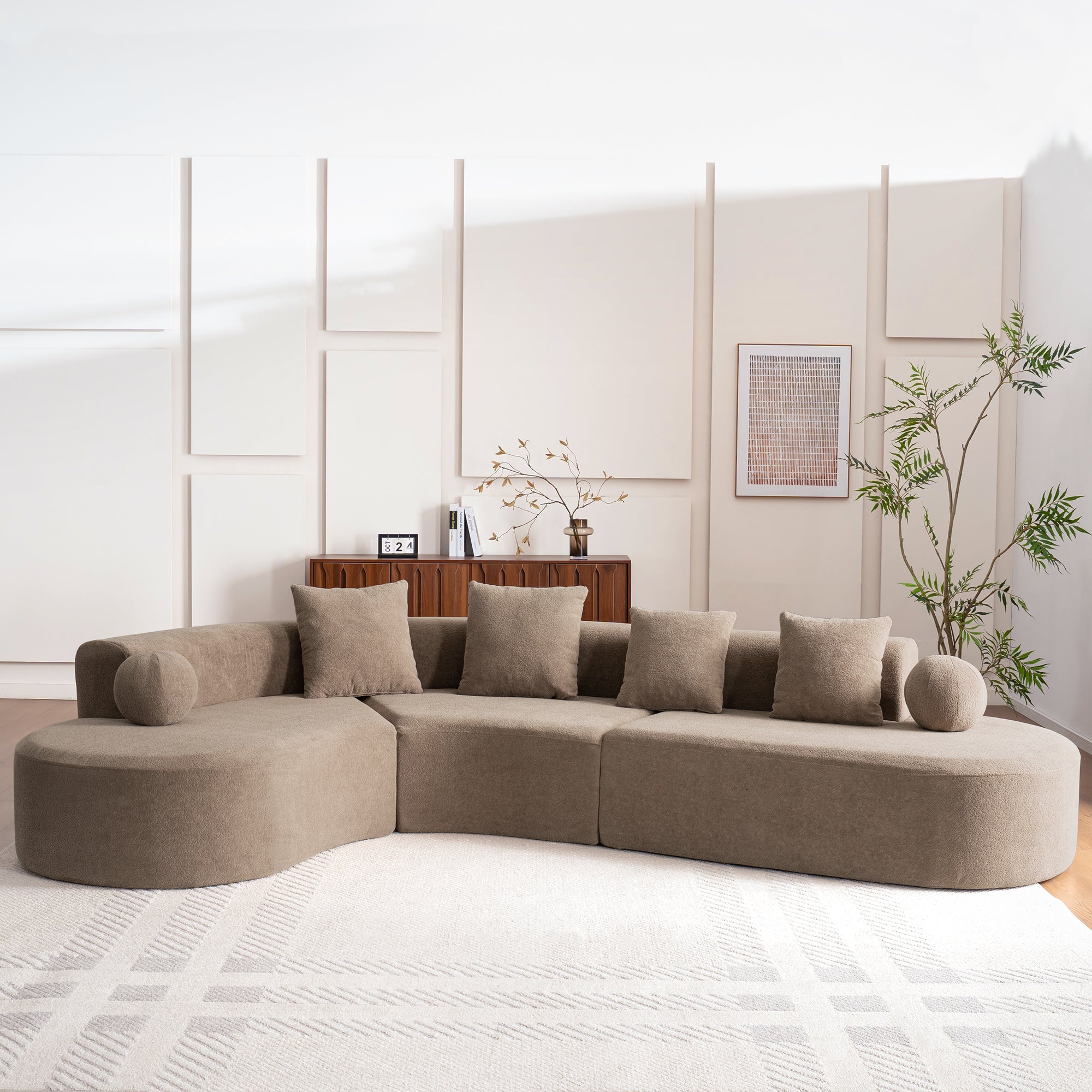 Sofa Large Arched Cloud-Like L-Shape