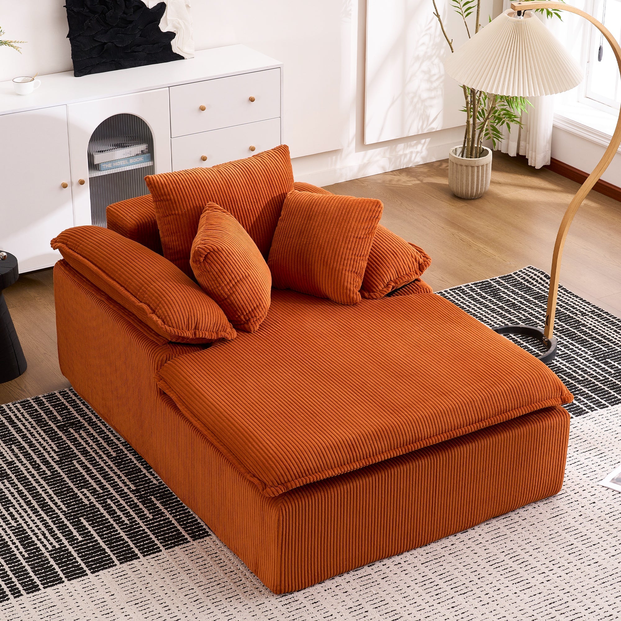 Reclining Sofa Frameless 46cm High Wide Armrests