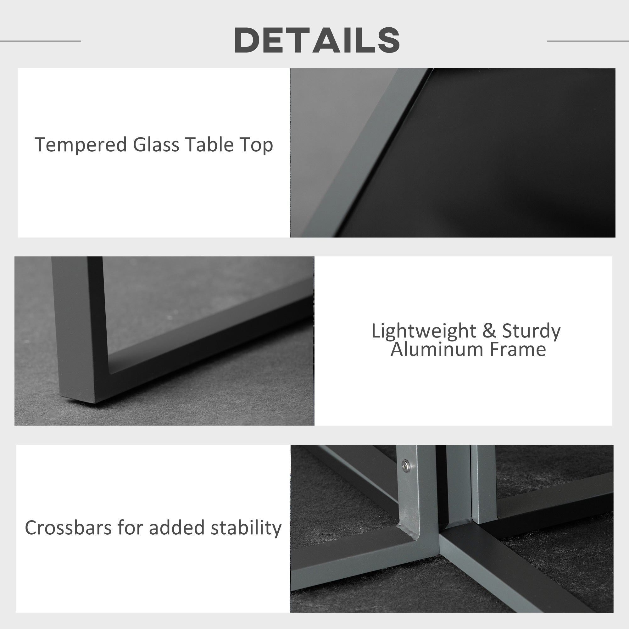 9PCs Patio Dining Set, Space Saving Cube with 8 Seater, Aluminium