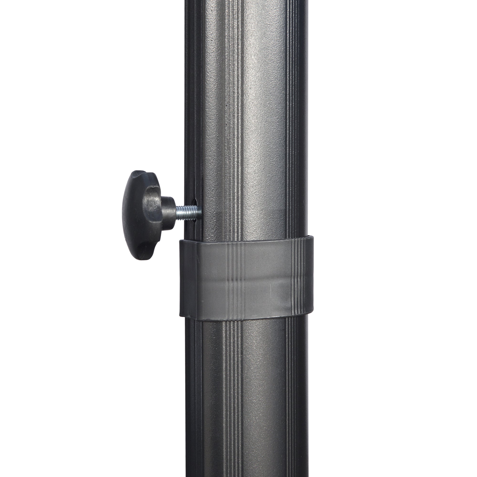 Cantilever Parasol Square Overhanging Umbrella with Crank, Tilt, 360° Rotation, Aluminium Frame, Cream White